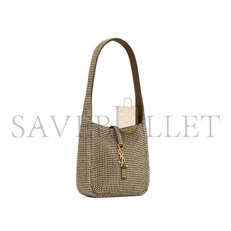 YSL LE 5 À 7 SUPPLE BABY IN SILK SATIN AND CRYSTALS 809464FADSQ2803 (16*15*7cm)